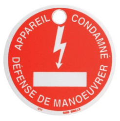 Etykieta ostrzegawcza 'Urządzenie zablokowane', 80mm