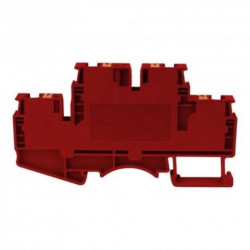 Złączka szynowa zaciskowa czerwona 4mm2 2-piętrowa 4-przewodowa