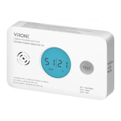 Bateryjny czujnik tlenku węgla (czadu), 2xAA, żywotność sensora 10 lat DC-10