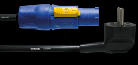 CFCA 1,5 SRC Powercon plug/earthed angular plug, 1.5 m