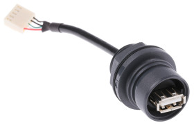 Kabel USB Złącze A Gniazdo 5-stykowe Złącze B USB A Przewód USB USB 2.0 kolor: Czarny