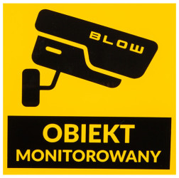 Naklejka OBIEKT MONITOROWANY 10x10cm