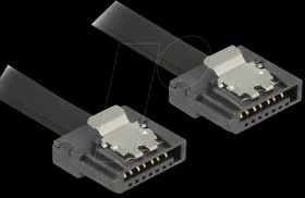 83841 Cable SATA FLEXI 6 GB/s 50 cm black metal