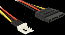 83878 Power Cable SATA 15 pin male &gt; 4 pin floppy male 40 cm