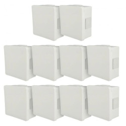 Puszka hermetyczna natynkow 86x86x40mm 4-wlotowa, z dławikami gumowymi, IP55 zamknięcie na klik, biała EDO 10szt.