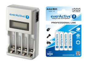 ładowarka everActive NC-450 + 4 x R03/AAA everActive 1000