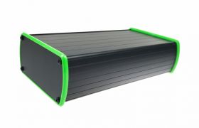 Obudowa AL-105 aluminiowa (ramka zielona) 110x200x50