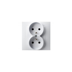 Gniazdo podwójne z/u monoblokowe GP-2ZZ/00 białe SZAFIR Ospel