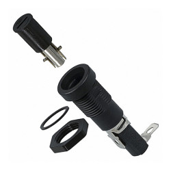 Oprawa bezpiecznikowa montowana w tablicach Montaż panelowy rozmiar: 5 x 20mm 16A 250V ac Szybkozłącze, końcówka