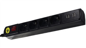 Listwa Zasilająca Przeciwprzepięciowa Orvaldi Orv-4Pl Z Usb2,0 Orv4plusb2.0