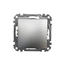 Łącznik 1-biegunowy, szczotkowane aluminium, efekt metalu, Sedna Design i Elements SDD170101