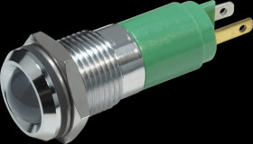 19220351 LED signal light, flashing green, 24 VDC, Ø14 mm, 70 mcd