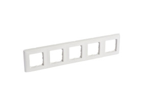 CARIVA Ramka 5 pięciokrotna poziom/pion biała 773655 LEGRAND
