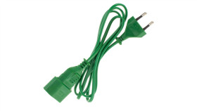 Przedłużacz 1-Gniazdo B/U Euro 2,5A 1,5M /Omyp 2X0,75/ Zielony Ps-11