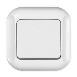 TOPAZ Przycisk pojedynczy DZWONEK podtynkowy biały WP-7Tb