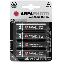 AgfaPhoto 110-821887 Ultra AA Batteries 1.5V High-Performance 4-pack