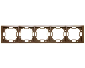 Simon Basic Neos Ramka pięciokrotna czekoladowy BMRC5/47