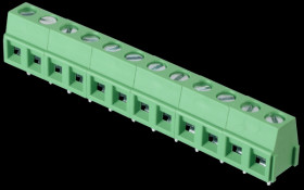 CTB0509/12 Solderable screw terminal - 12-pole, RM 5.08 mm, 90°