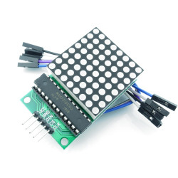 Matryca MATRIX wyświetlacz LED 8x8 64 diody + sterownik MAX7219 i przewody
