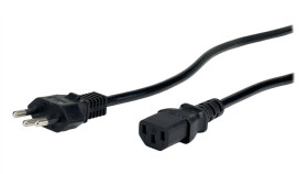 Przewód Zasilający Brazylia Ac-Bra Iec C13- Posac-C13bra18 Czarny 1.8M