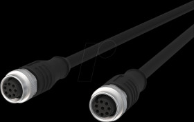 142MHA22020 Sensor cables, M12, 8-pin, coupling &gt; coupling, 2 m