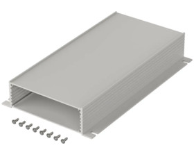 Aluminum enclosure kit, (L x W x H) 105 x 220 x 36 mm, natural, IP40, 97216220.HMT1