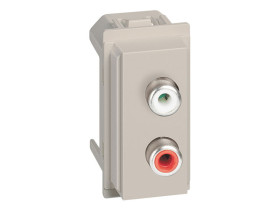 LIVING NOW Gniazdo RCA - 1 moduł - piaskowy beż KM4269R LEGRAND