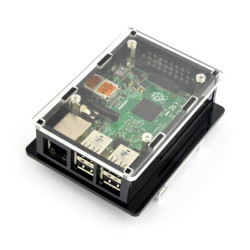 Obudowa Raspberry Pi 3B+/3B/2B na szynę DIN - czarna