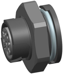 Złącze wielostykowe przemysłowe 6-pinowe M16 Montaż na kablu Gniazdo Amphenol Industrial