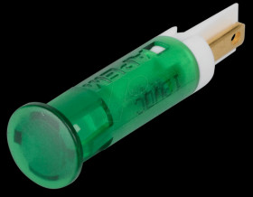 QS81XXG12 Indicator LED, 12 V DC, 8 mm, FASTON, green