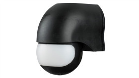 Ścienny Czujnik Ruchu Zmierzchu Pir Zewnętrzny Led Czarny 180 Stopni Na...