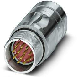 Plug, 12 pole, crimp connection, standard/SPEEDCON locking system, straight, 1243937