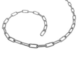 1m Łańcuch gospodarczy krótkie ogniwo stal ocynkowana krótkoogniwowy techniczny LG 2 0000002001