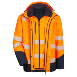 Veste multifonction HV orange / bleu