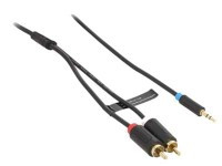 KAB06.05V Kabel 2xRCA (chinch) - JACK3.5 długość: 0.5m - firmy VENTION