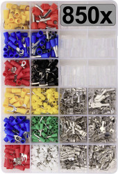 TRU COMPONENTS TC-13377256 Zestaw złączy zaciskanych T24C029, 0.5 mm² - 6 mm², 850 szt.