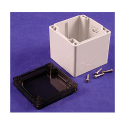 Hammond 1554EE2GYSL Watertight Polycarbonate Enclosure, Smoked Lid 90 x 90 x 90