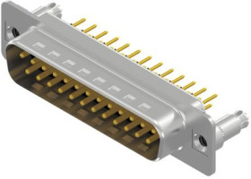 D-Sub plug, 25 pole, standard, equipped, straight, solder pin, 163A16179X