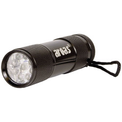 Arcas ARCAS 9LED Compact Aluminium Mini Torch 65g 9 LEDs Battery-Powered