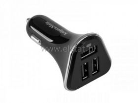Ładowarka sam. 3x USB ( 5,2A ), czarna