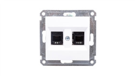 Lumina Gniazdo Telefoniczne Podwójne Białe Wl2020