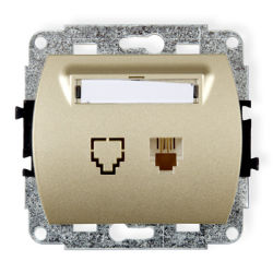 6GT1, Gniazdo telefoniczne pojedyncze złoty,