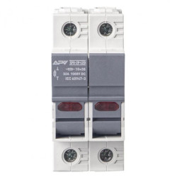 Podstawa bezpiecznikowa 2P 32A DC 10x38 + LED APV-SPB-2P-LED