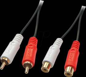 35674 RCA audio cable, 2x RCA connectors to 2x socket, 10.0 m