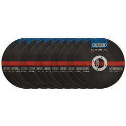 Draper 94771 Metal Cutting Discs, 115 x 1 x 22.23mm (Pack of 10)