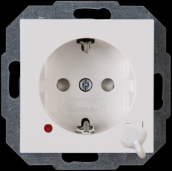 136029003 Outlet with switch HK07 pure white