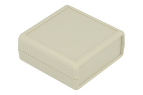 Obudowa; ręczna; do przyrządów; G512G-2$; ABS; 66,5mm; 66,5mm; 28mm; jasnoszary; RoHS; Gainta; 2 panele czołowe $=22,9mm