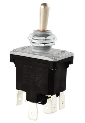 Przełącznik (Wł.)-wył.-(wł.) średnica wycięcia 12.4mm DPDT Honeywell Montaż panelowy długość przełącznika 17mm