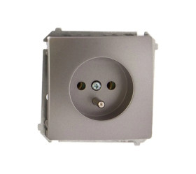 Simon Basic Gniazdo pojedyncze z/u 16A IP20 stal inox BMGZ1.01/21