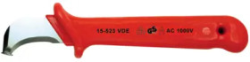 VDE-stripping knife for round cable, L 180 mm, 73 g, 15-523 VDE
